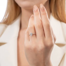 0,53 Karat Pırlanta Topaz Yüzük - 3
