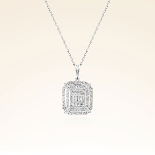 0,54 Karat Baget Pırlanta Kolye - Pare Pırlanta