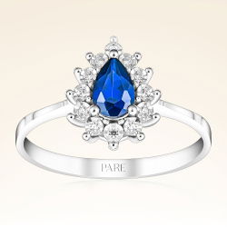 0,40 Karat Efektli Safir Pırlanta Yüzük - PR00990 - 1