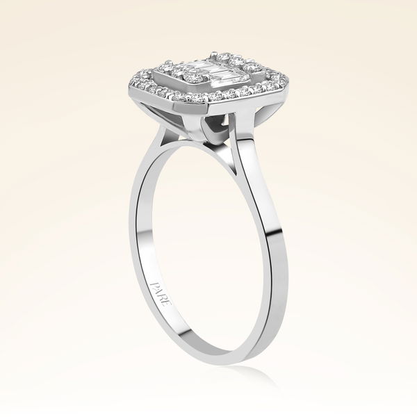 0,55 Karat Baget Pırlanta Yüzük - Pare Pırlanta