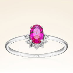 0,55 Karat Pırlantalı Yakut Yüzük - PR00267 - 1