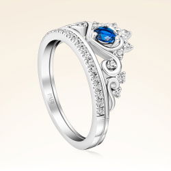 0,55 Karat Safir Pırlanta Yüzük - PR01014 - 2