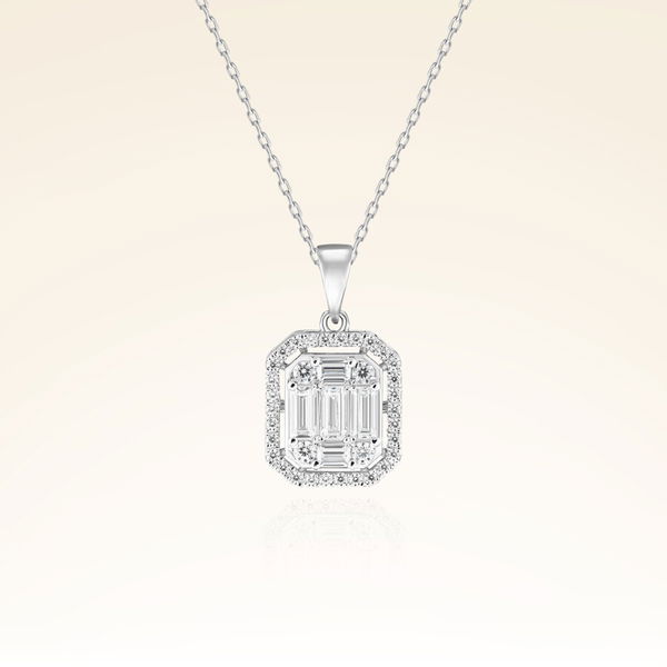 0,56 Karat Baget Pırlanta Kolye - Pare Pırlanta