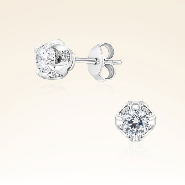 0,56 Karat Tektaş Pırlanta Küpe - Pare Pırlanta