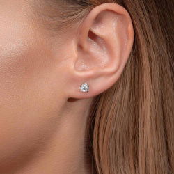 0,56 Karat Tektaş Pırlanta Küpe - PR00565 - 3