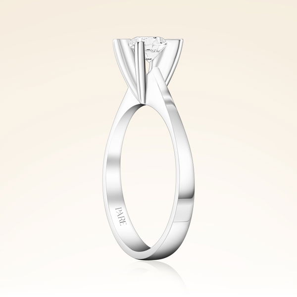 D Renk 0,57 Karat HRD Sertifikalı Tektaş Pırlanta Yüzük - Pare Pırlanta