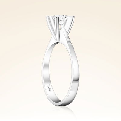 D Renk 0,57 Karat HRD Sertifikalı Tektaş Pırlanta Yüzük - Pare Pırlanta