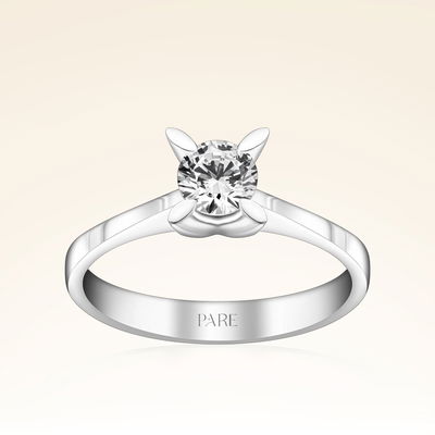 D Renk 0,50 Karat HRD Sertifikalı Tektaş Pırlanta Yüzük - Pare Pırlanta