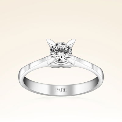 D Renk 0,50 Karat HRD Sertifikalı Tektaş Pırlanta Yüzük - Pare Pırlanta