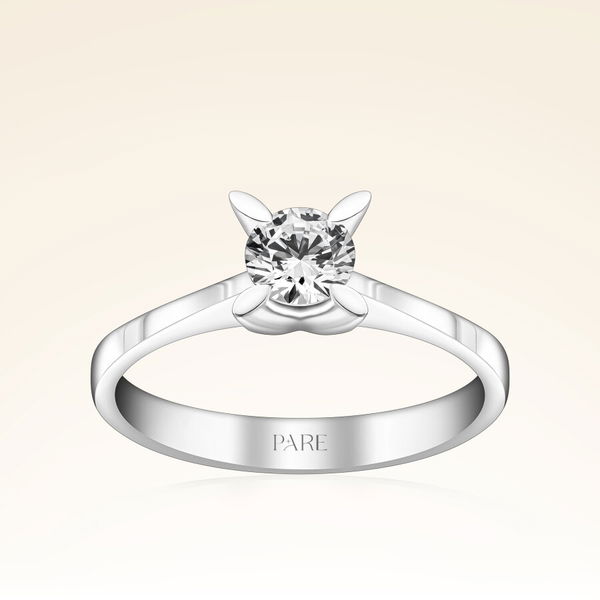 D Renk 0,50 Karat HRD Sertifikalı Tektaş Pırlanta Yüzük - Pare Pırlanta