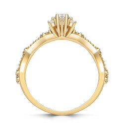 0,57 Karat Pırlanta Lotus Çiçeği Yüzük - PR00177 - 3