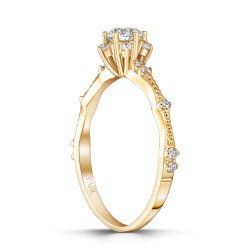 0,57 Karat Pırlanta Lotus Çiçeği Yüzük - PR00177 - 2