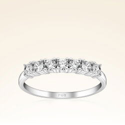 0,57 Karat Pırlanta Yarımtur Yüzük - 1