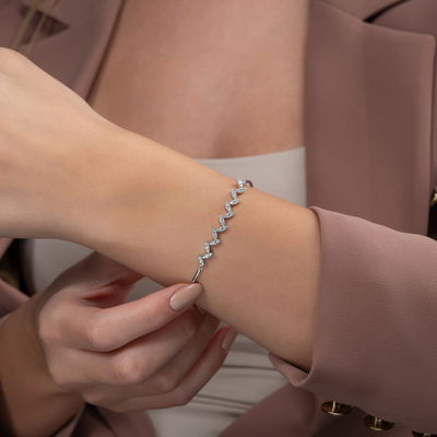 0,58 Karat Fantezi Pırlanta Bileklik - Pare Pırlanta