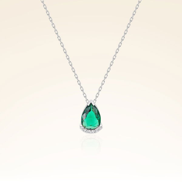 0,58 Karat Zümrüt Pırlanta Kolye - Pare Pırlanta