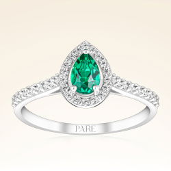 0,59 Karat Pırlanta Zümrüt Yüzük - PR00609 - 1