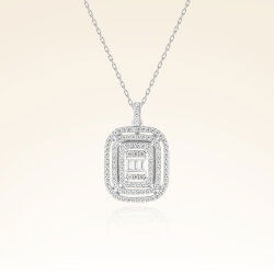 0,60 Karat Baget Pırlanta Kolye - 1