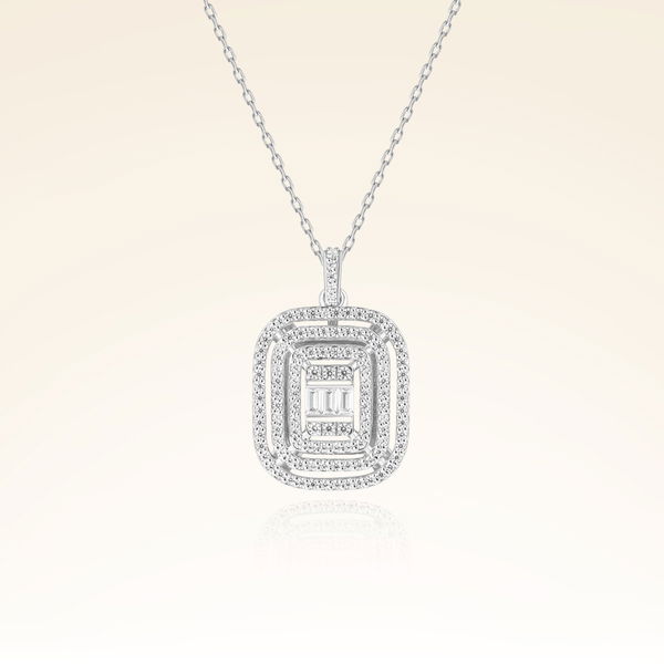 0,60 Karat Baget Pırlanta Kolye - Pare Pırlanta