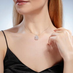 0,60 Karat Baget Pırlanta Kolye - 2