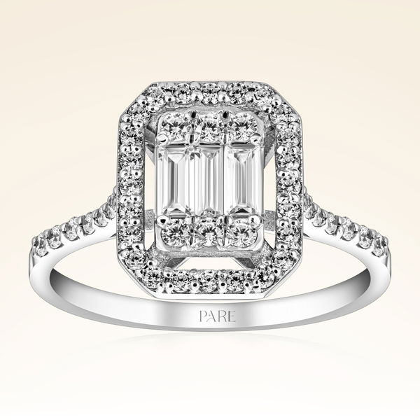 0,60 Karat Baget Pırlanta Yüzük - Pare Pırlanta