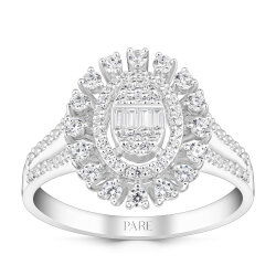 0,60 Karat Baget Pırlanta Yüzük - PR01269 - 1