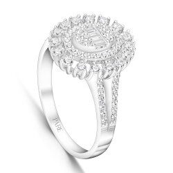 0,60 Karat Baget Pırlanta Yüzük - PR01269 - 2