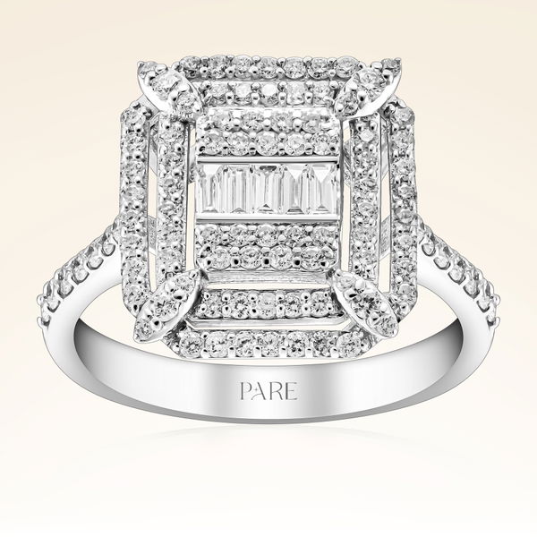 0,60 Karat Baget Pırlanta Yüzük - Pare Pırlanta