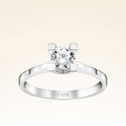 G Renk 0,60 Karat HRD Sertifikalı Tektaş Pırlanta Yüzük - 1