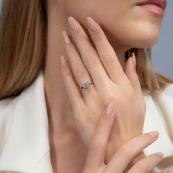 G Renk 0,60 Karat HRD Sertifikalı Tektaş Pırlanta Yüzük - 4