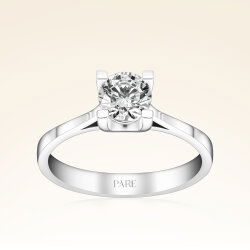 D Renk 0,60 Karat HRD Sertifikalı Tektaş Pırlanta Yüzük - 1