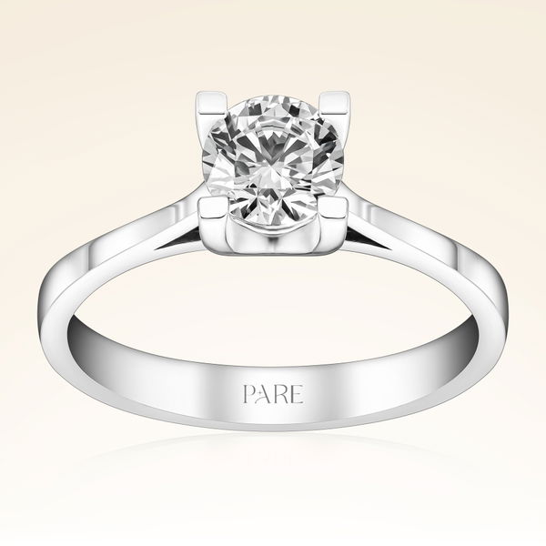 G Renk 0,60 Karat HRD Sertifikalı Tektaş Pırlanta Yüzük - Pare Pırlanta