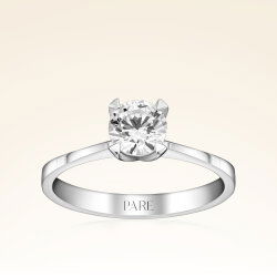 D Renk 0,60 Karat HRD Sertifikalı Tektaş Pırlanta Yüzük - 1