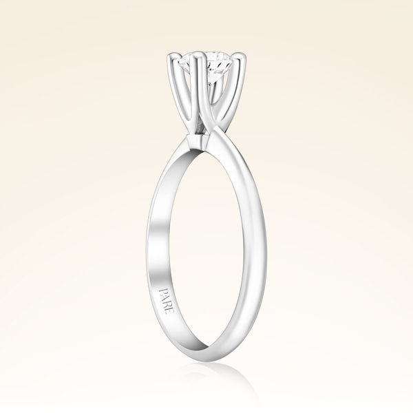 F Renk 0,60 Karat HRD Sertifikalı Tektaş Pırlanta Yüzük - Pare Pırlanta