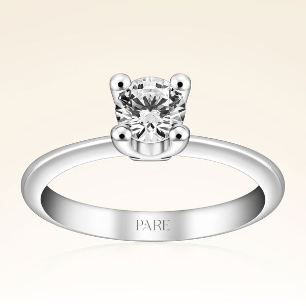 F Renk 0,60 Karat HRD Sertifikalı Tektaş Pırlanta Yüzük - Pare Pırlanta