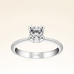 G Renk 0,60 Karat HRD Sertifikalı Tektaş Pırlanta Yüzük - 1