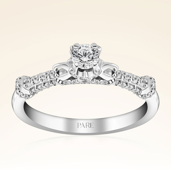 0,60 Karat Kolu Taşlı Tektaş Pırlanta Yüzük - Pare Pırlanta