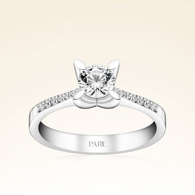 0,60 Karat Kolu Taşlı Tektaş Pırlanta Yüzük - Pare Pırlanta