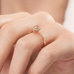 0,60 Karat Morganit Pırlanta Yüzük - PR01102 - 6