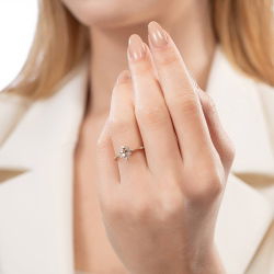 0,60 Karat Morganit Pırlanta Yüzük - 3