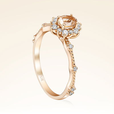 0,60 Karat Morganit Pırlanta Yüzük - Pare Pırlanta