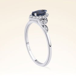 0,60 Karat Pırlanta Safir Yüzük - PR00250 - 2