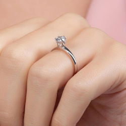 G Renk 0,60 Karat GIA Sertifikalı Tektaş Pırlanta Yüzük - 7