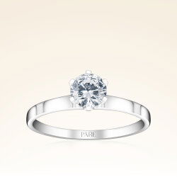 G Renk 0,60 Karat HRD Sertifikalı Tektaş Pırlanta Yüzük - 1