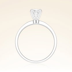 0,60 Karat Pırlanta Damla Tektaş Yüzük - 3