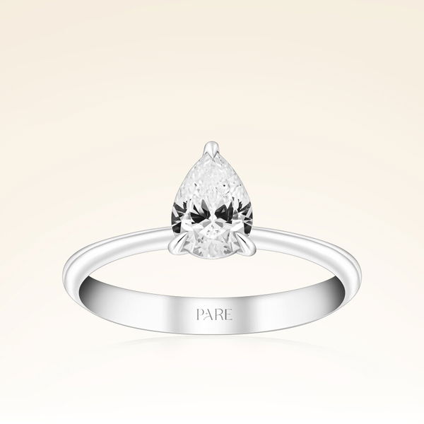 0,60 Karat Pırlanta Damla Tektaş Yüzük - Pare Pırlanta