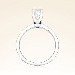 G Renk 0,60 Karat HRD Sertifikalı Tektaş Pırlanta Yüzük - 3