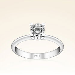 G Renk 0,60 Karat HRD Sertifikalı Tektaş Pırlanta Yüzük - 1