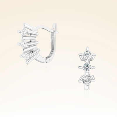 0,60 Karat Tria Pırlanta Küpe - Pare Pırlanta