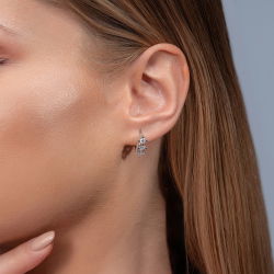 0,60 Karat Tria Pırlanta Küpe - 2