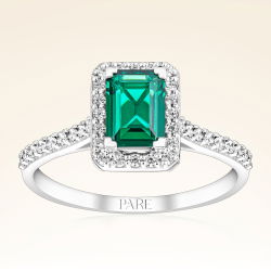 0,60 Karat Zümrüt Pırlanta Yüzük - PR00659 - 1